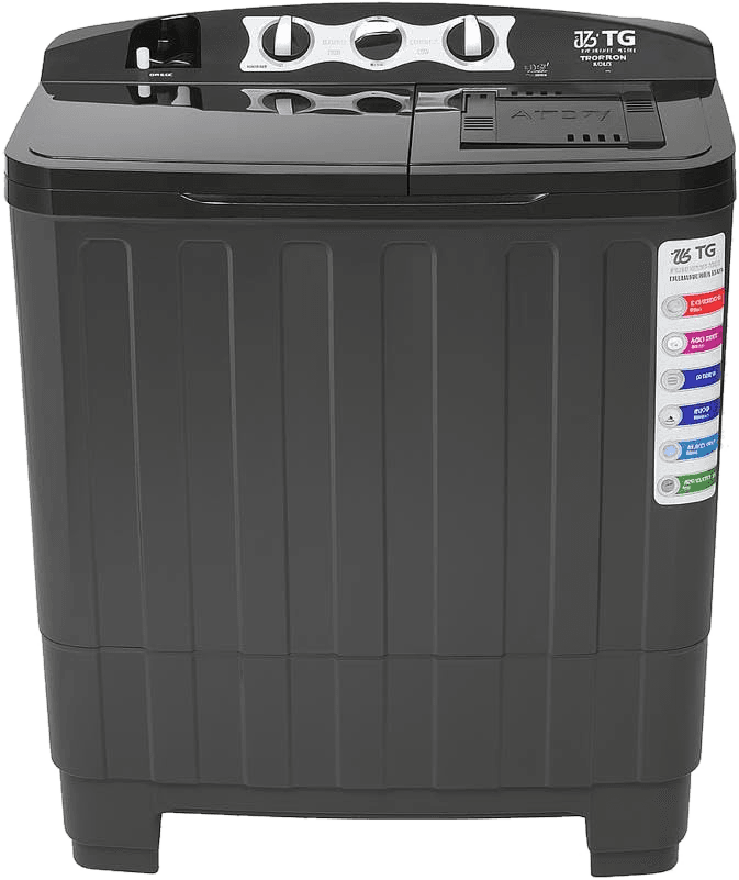 TG SMART 7.5 kg Semi-Automatic Washing Machine (Black)